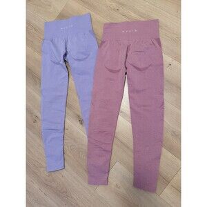 NVGTN Women’s Size Small Pink Purple Seamless Contour Leggings Two Pack